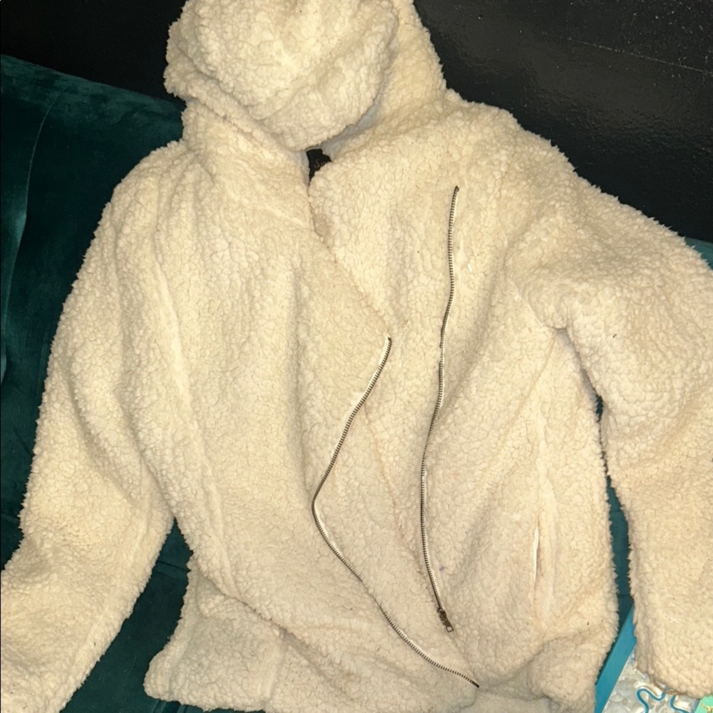 Warm White Sherpa Jacket